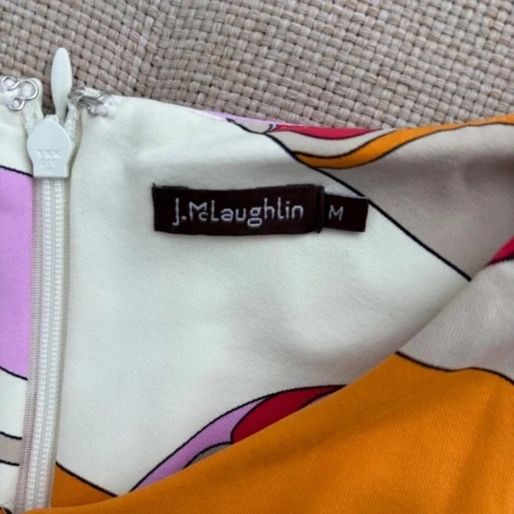 J.Mclaughlin Pink/Orange Patterned Sleeveless Nyl… - image 2